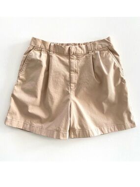 Gap High Rise Pleated Khaki Shorts in Wicker Beige Size 12